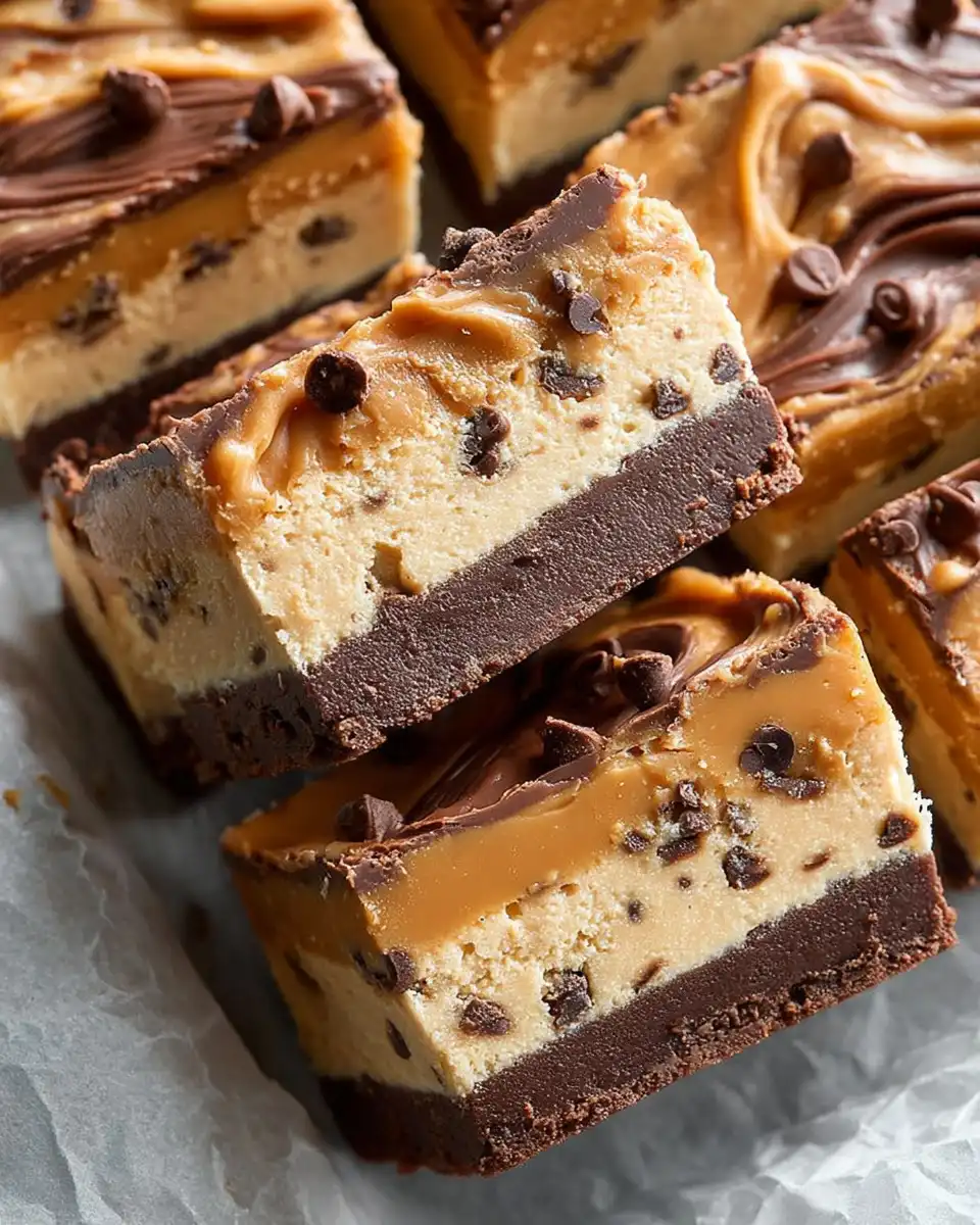 Keto No-bake Caramel Cookie Dough Bars