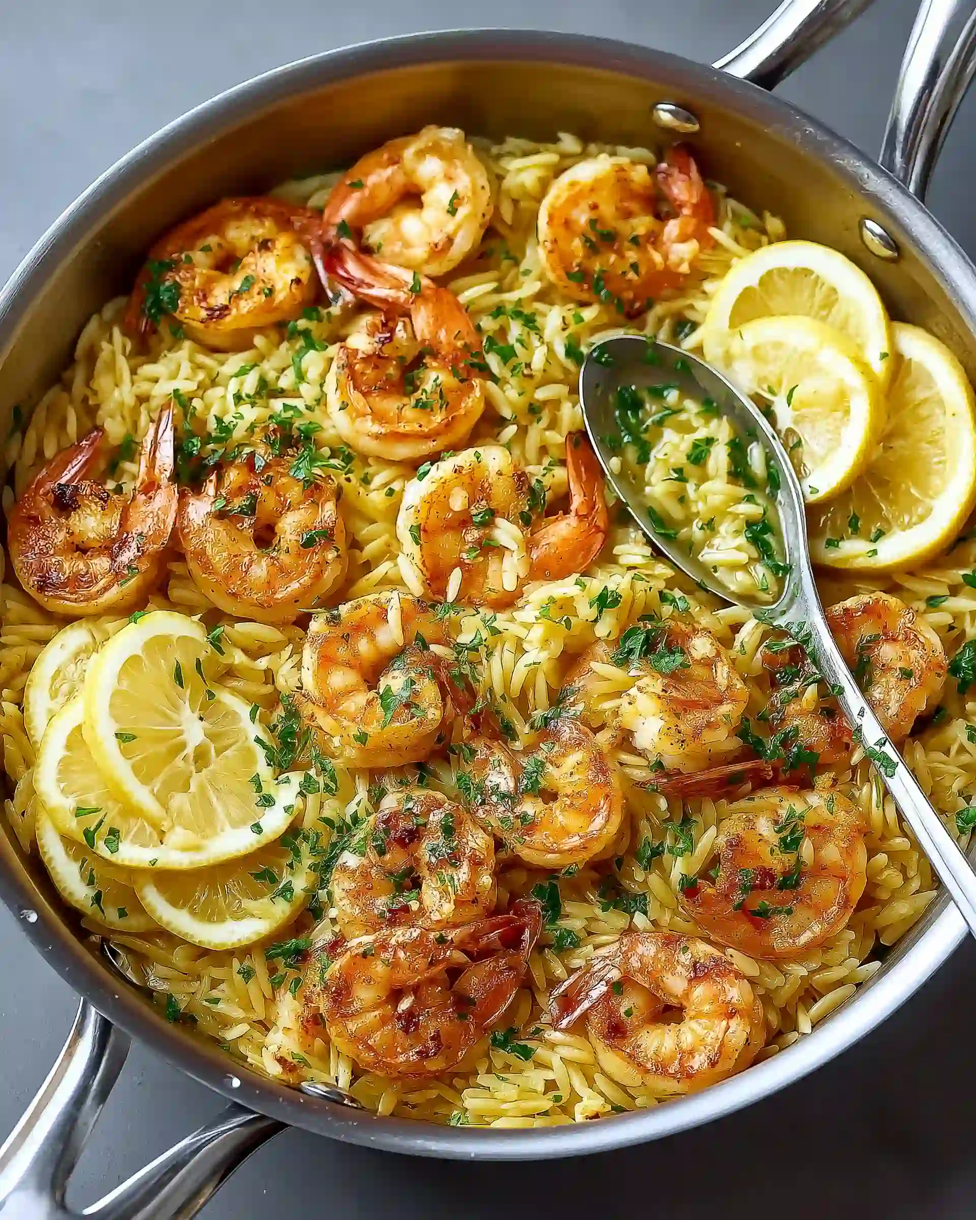 Lemon Garlic Shrimp Orzo Recipe