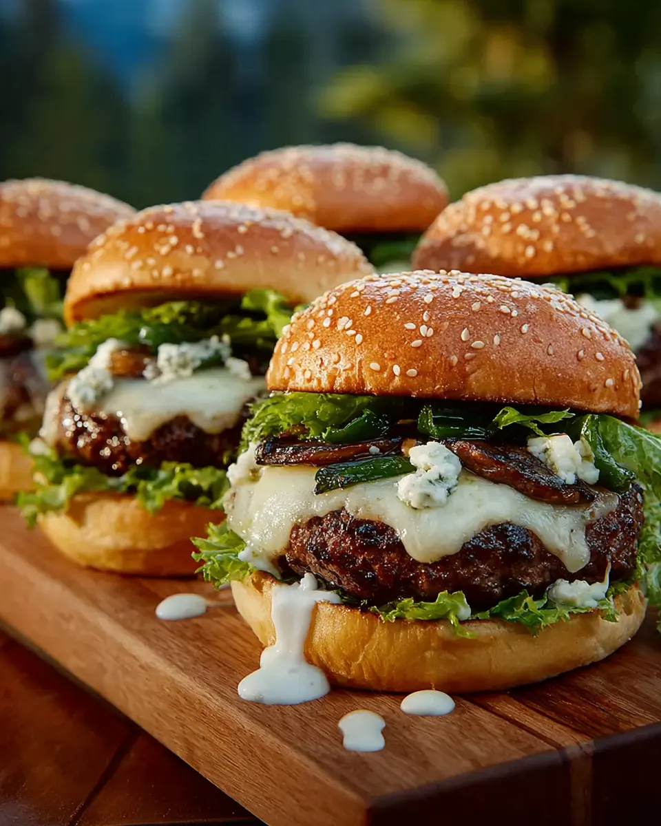 Mushroom-Infused Beef Burgers for Grilling