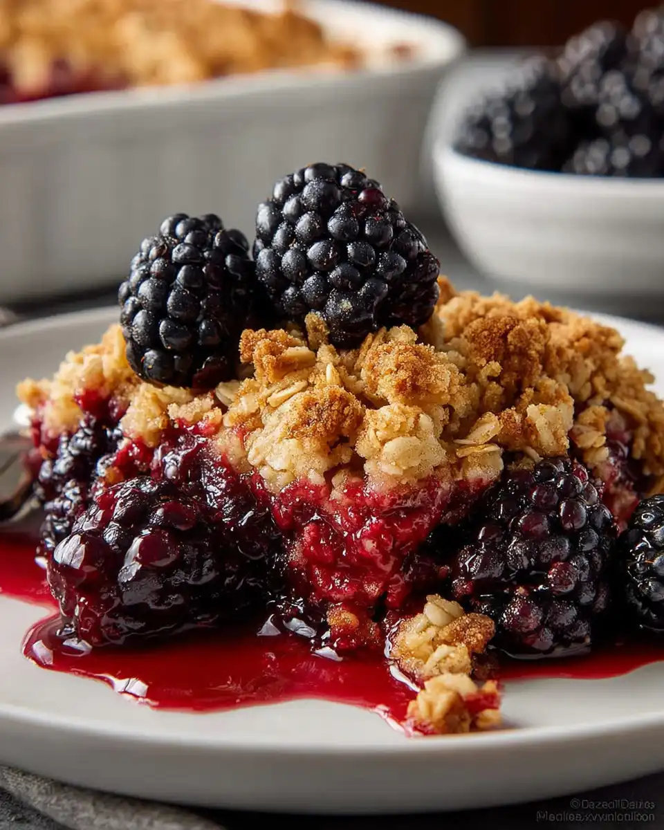 No Added Sugar Blackberry Crumble