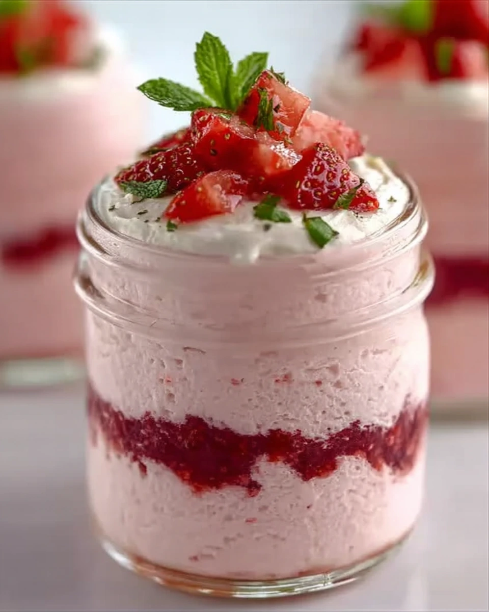 No-Bake Strawberry Cheesecake Jars