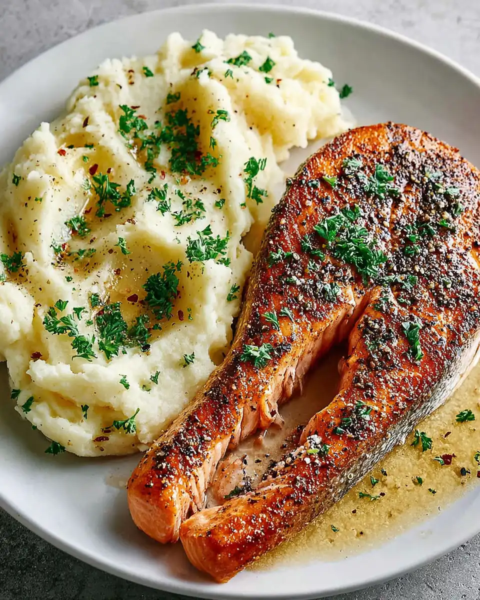 Pan-Fried Salmon Steak
