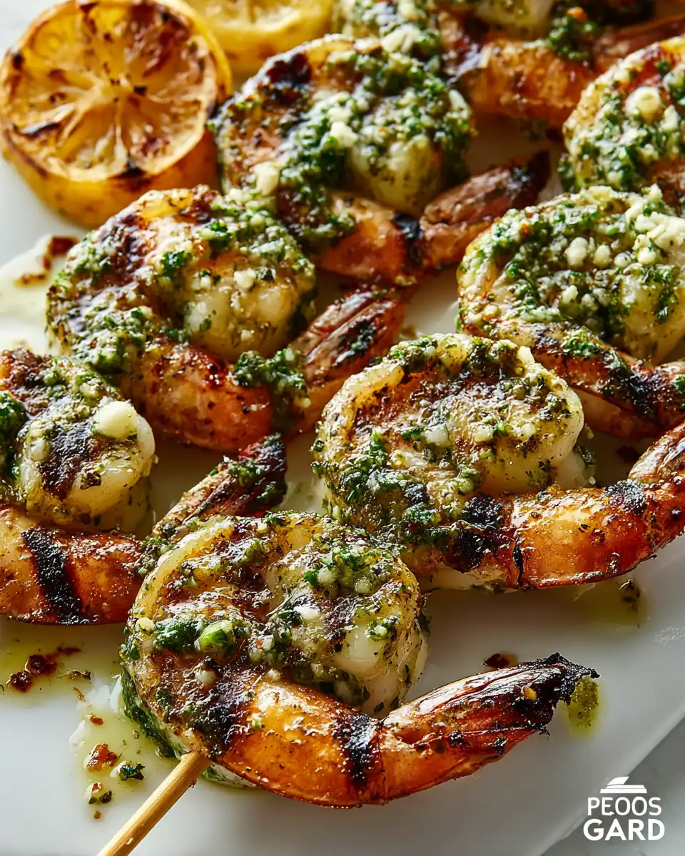Pesto Shrimp Skewers