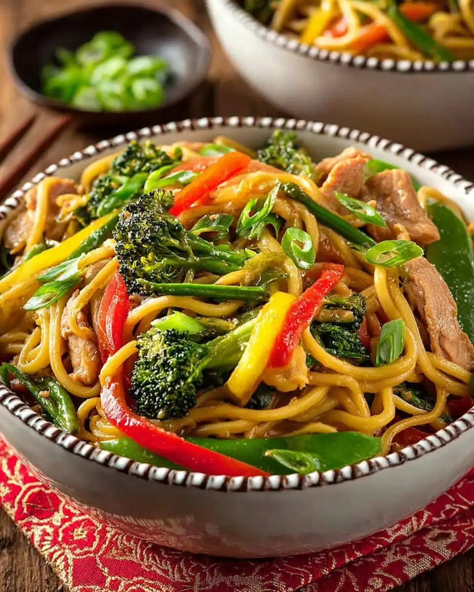 Quick Chicken Lo Mein with Frozen Veggies