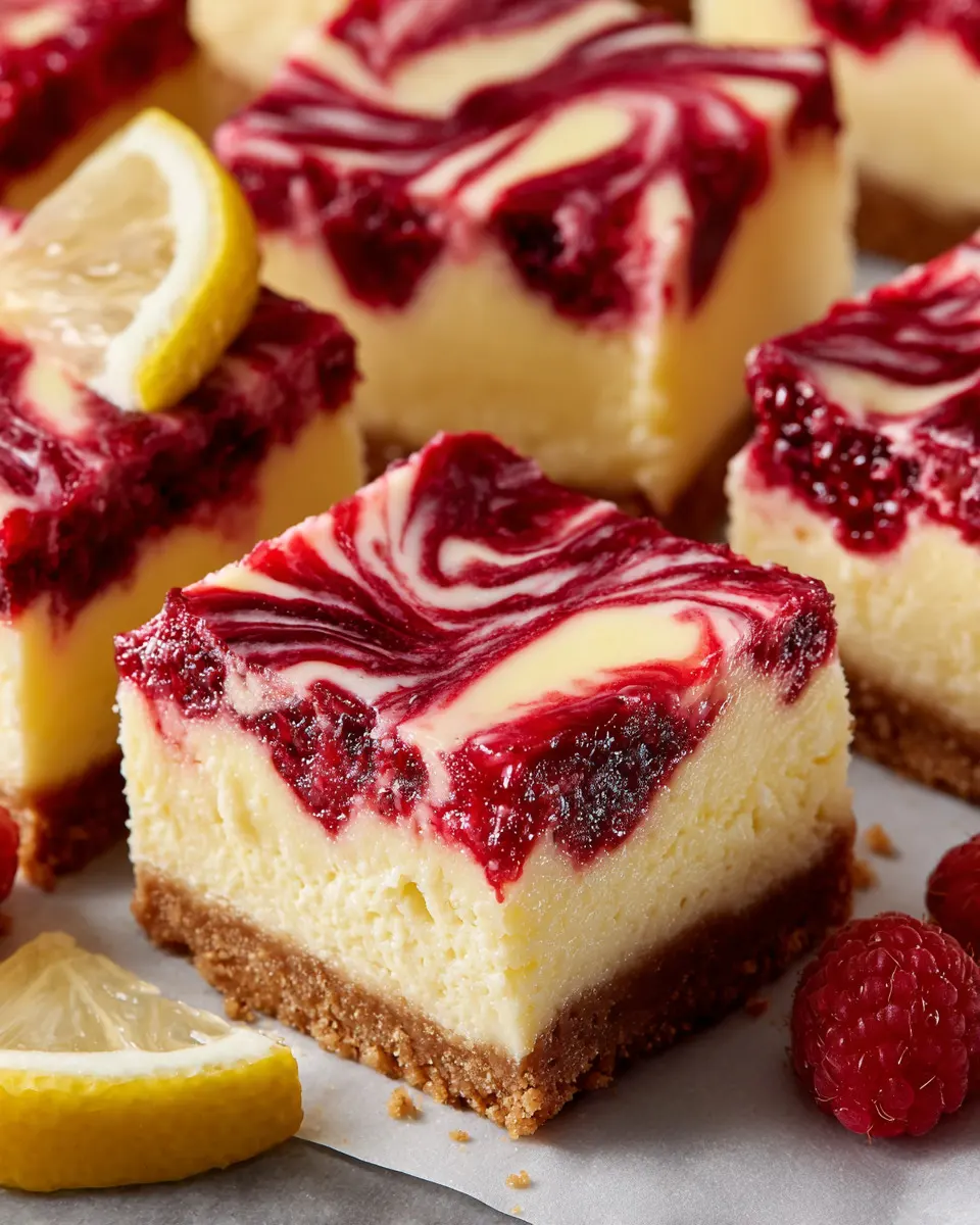Raspberry Lemon Cheesecake Squares