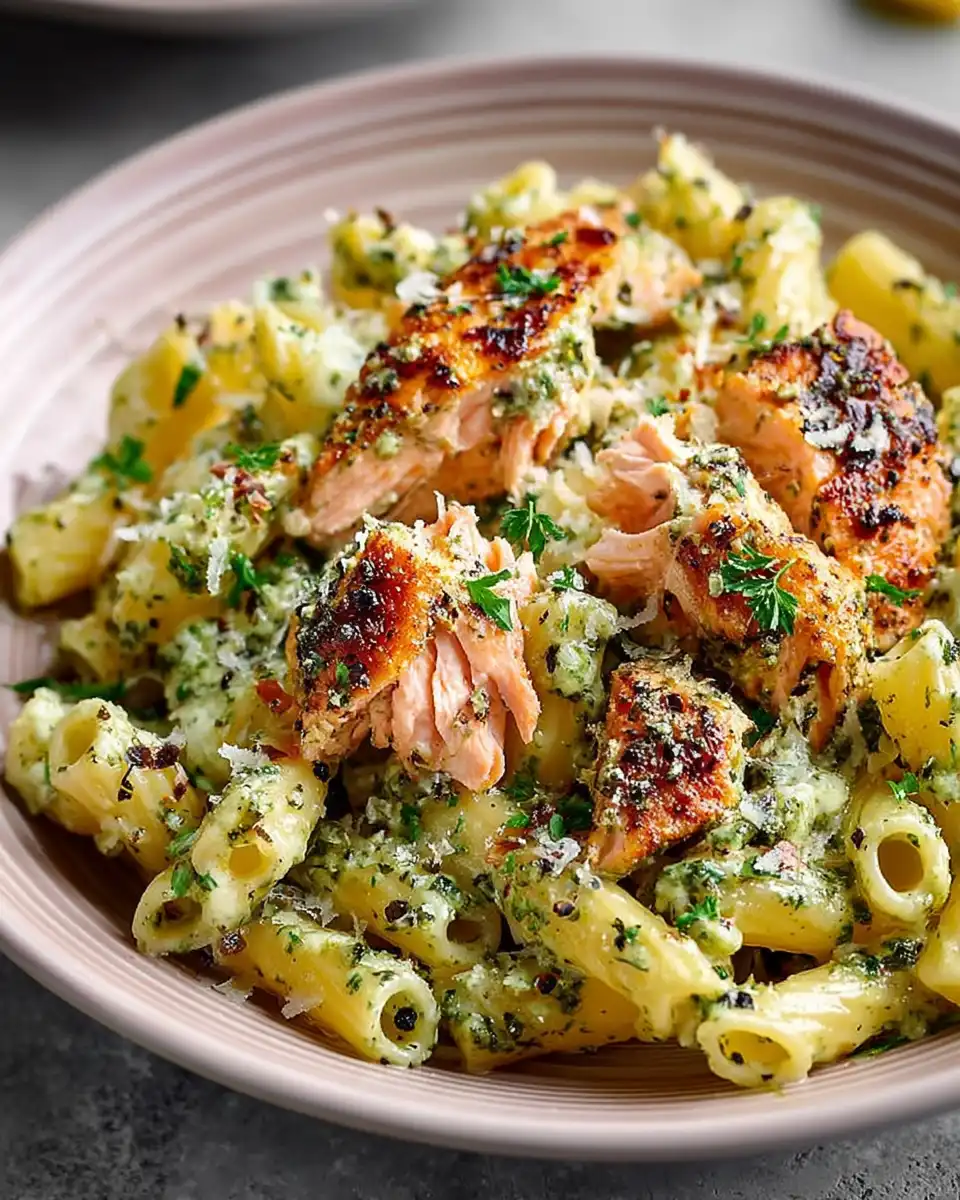 Salmon Pesto Pasta