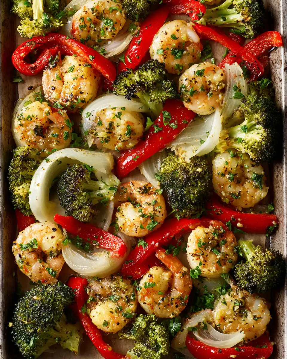 Sheet-Pan Garlicky Shrimp & Veggies
