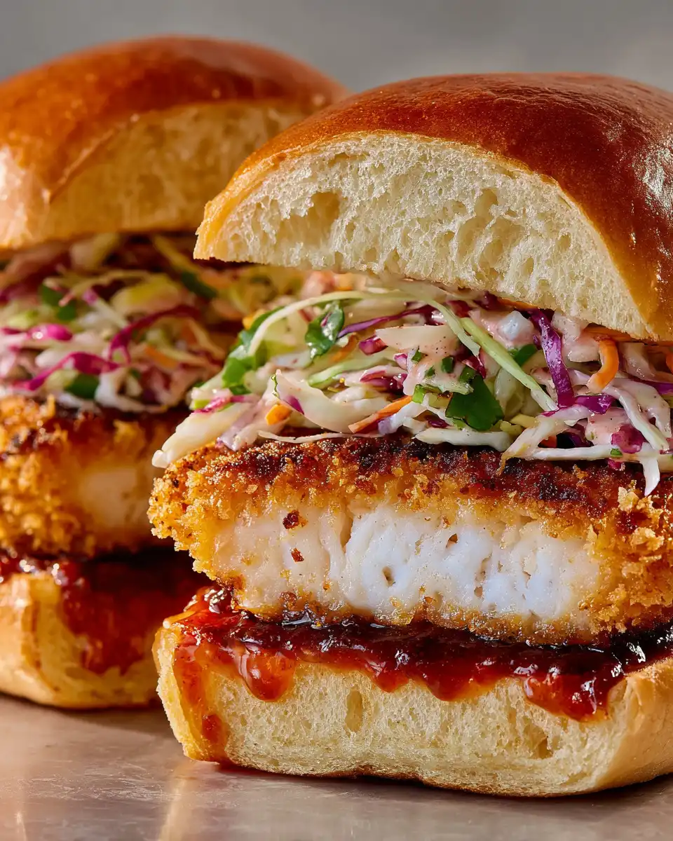 Shrimp Katsu Burger Sandwich