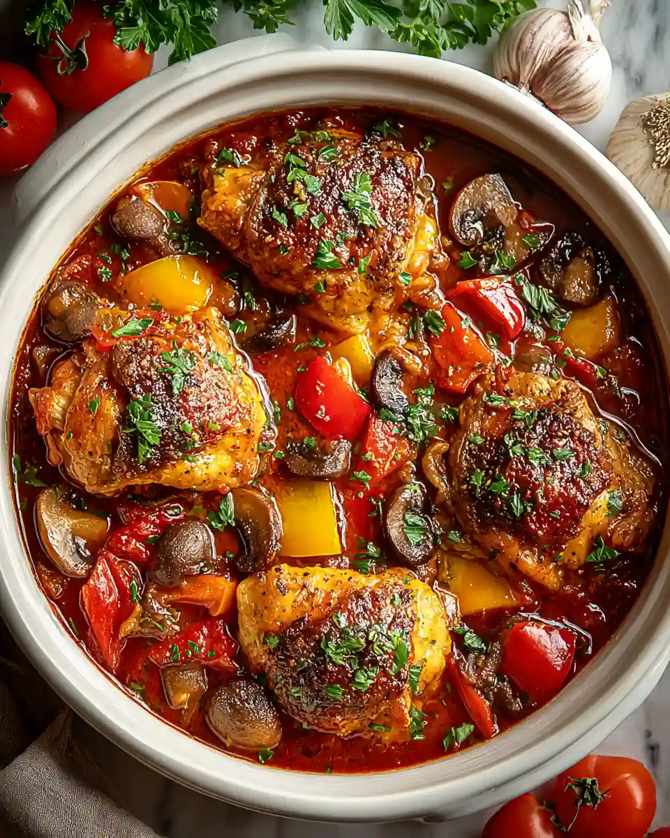 Slow Cooker Chicken Cacciatore