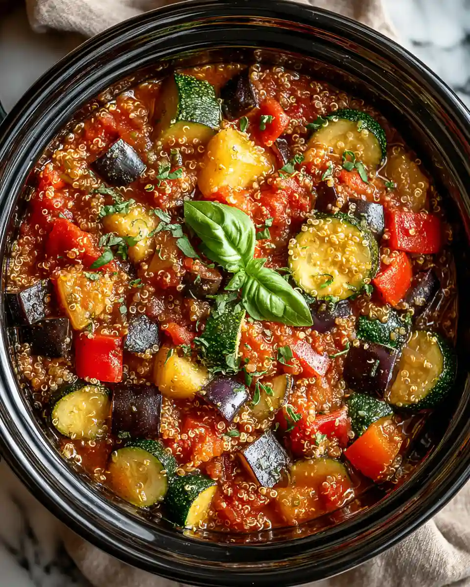 Slow Cooker Ratatouille with Quinoa