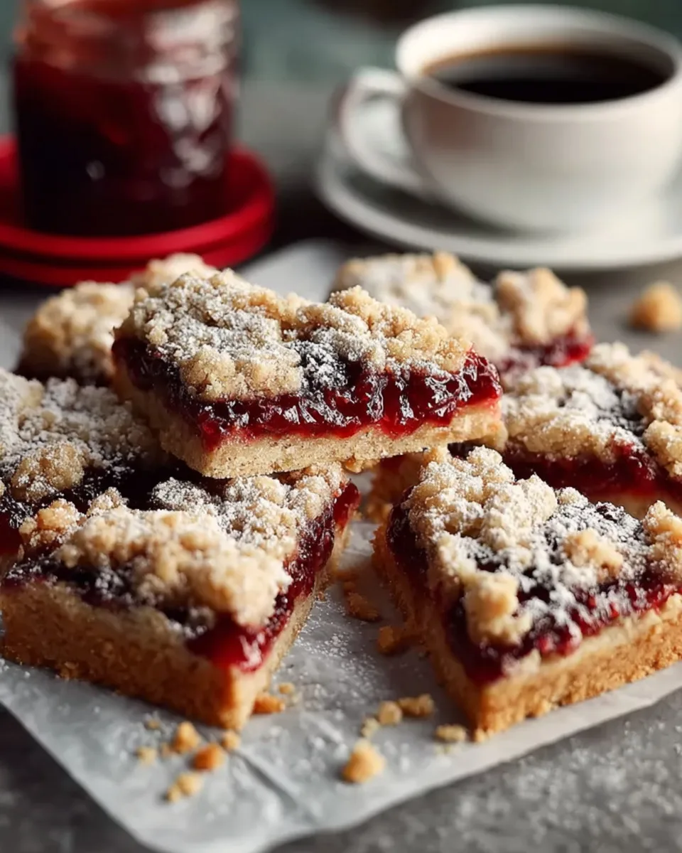 Strawberry Almond Crumble Bars