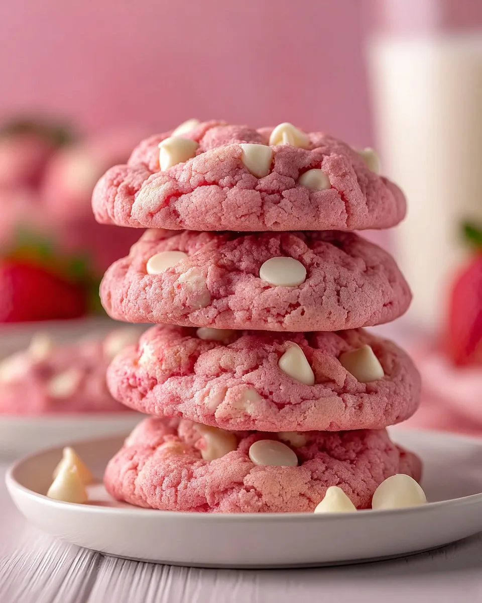 Strawberry White Chocolate Chip Cookies