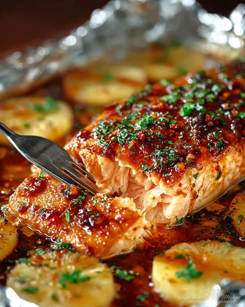 Sweet and Spicy Pineapple Salmon