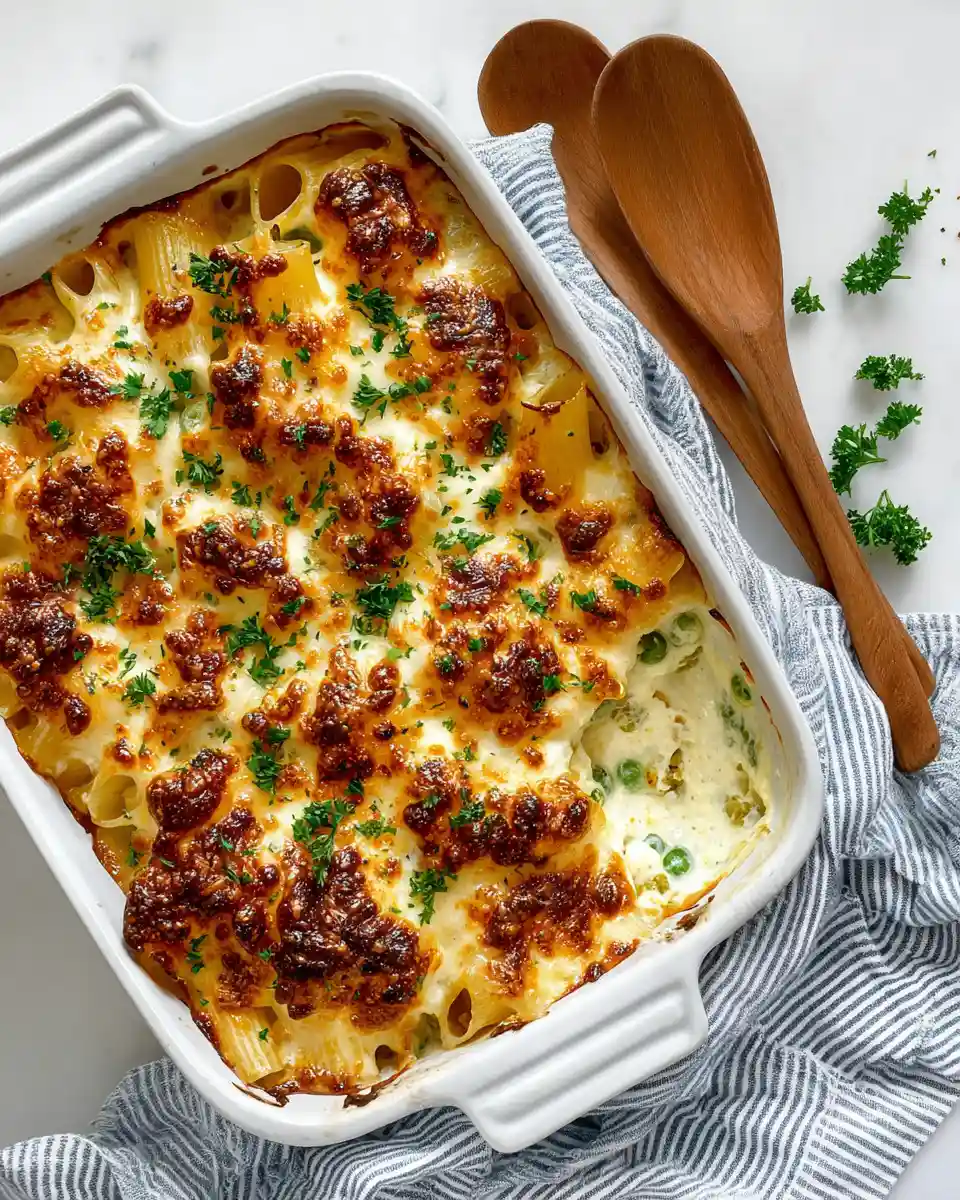 Tuna Pasta Bake with Peas