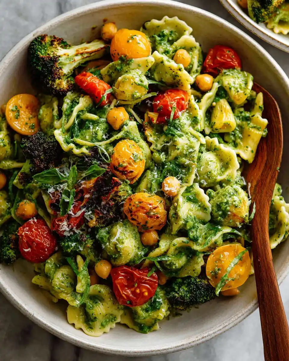 Vegetarian Pesto Veggie Pasta Prep