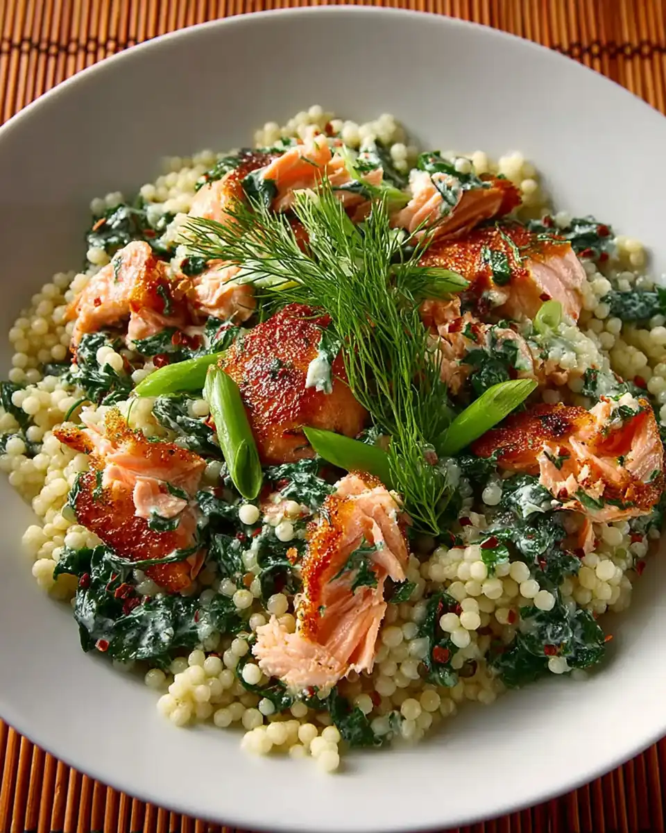 Warm Couscous Salad With Salmon and Mustard-Dill Dressing