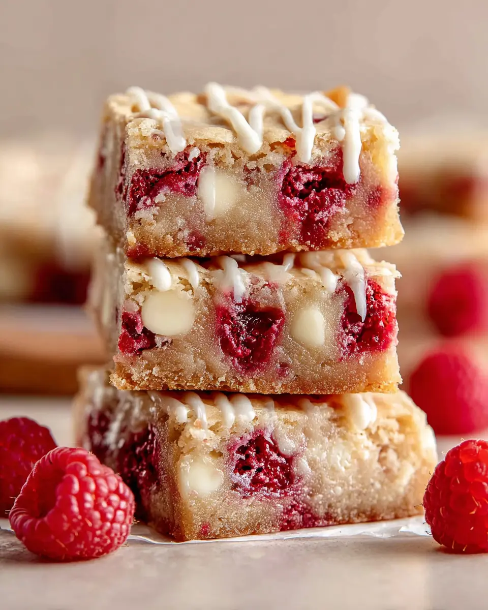 White Chocolate Raspberry Blondies