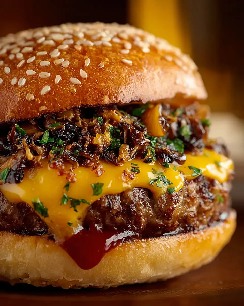 Wild Mushroom Cheddar Burger