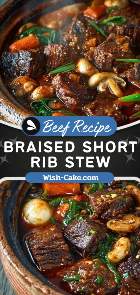 Braised Short Rib Stew with Creamy Gorgonzola Polenta and Swiss Chard Without Compromise