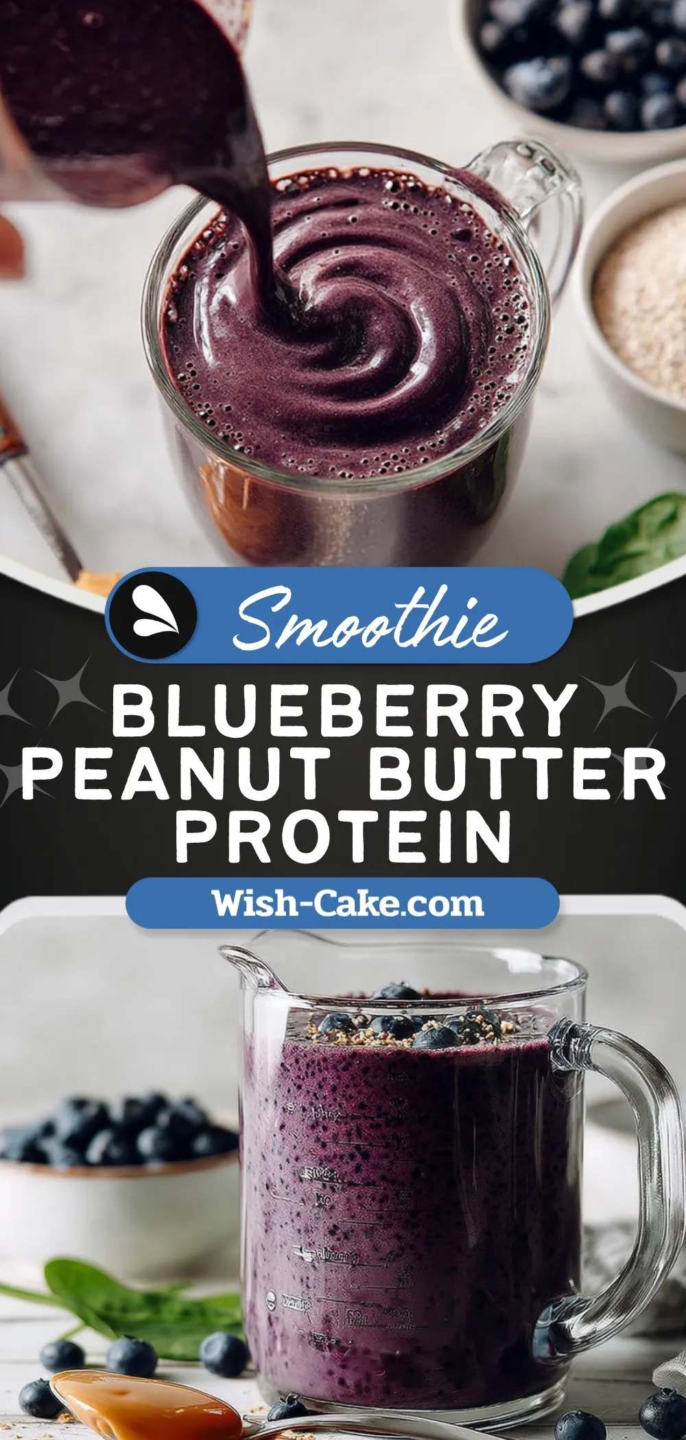 Blueberry Peanut Butter Protein Smoothie Without Compromise