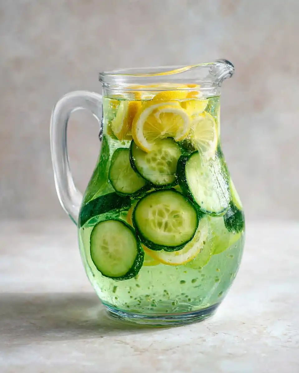 Cucumber and Lemon Juice Refreshing Clean Boost