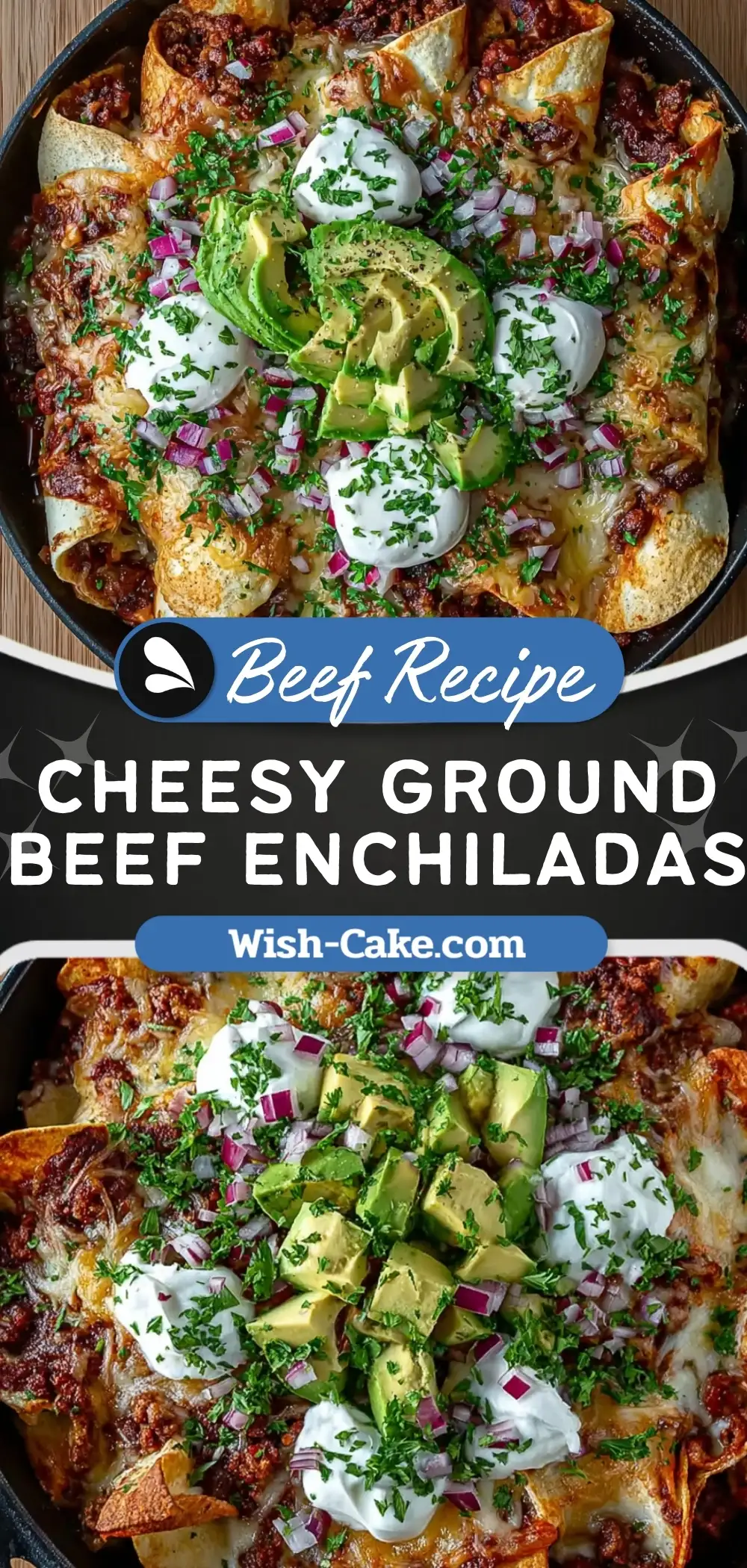 One-Pan Cheesy Ground Beef Enchiladas Made Easy