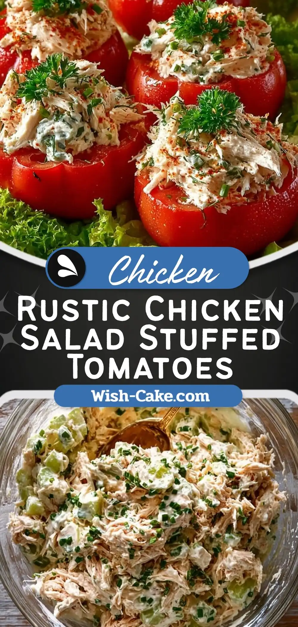 Rustic Chicken Salad Stuffed Tomatoes Delight