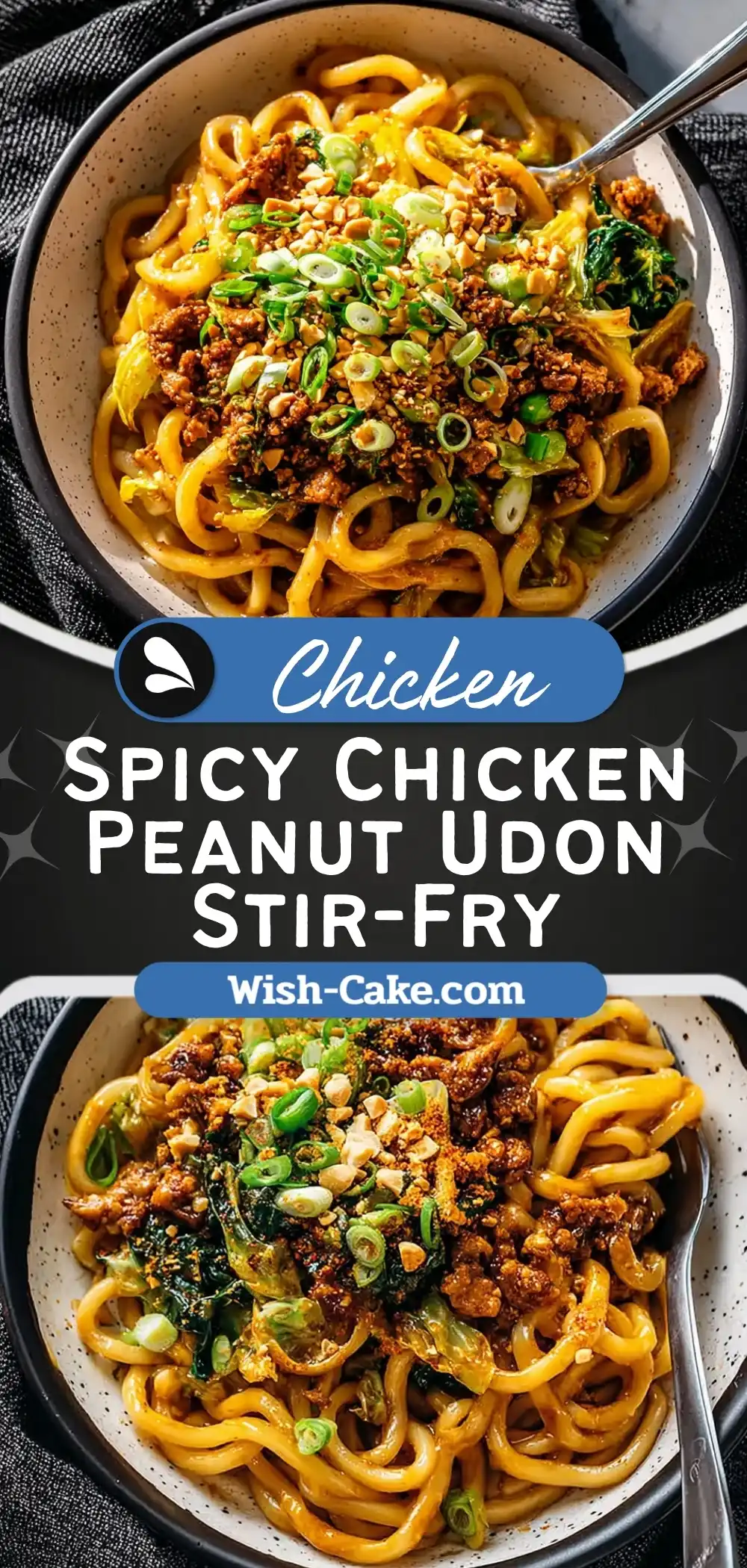 Spicy Chicken Peanut Udon Stir-Fry Irresistible Bowl