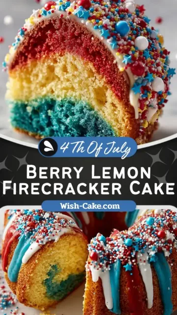 Sweet Berry Lemon Firecracker Cake Delight