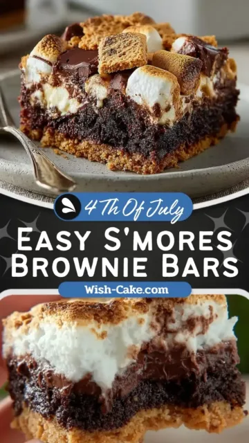 Sweet Patriotic S'mores Brownie Bars Irresistible Treat