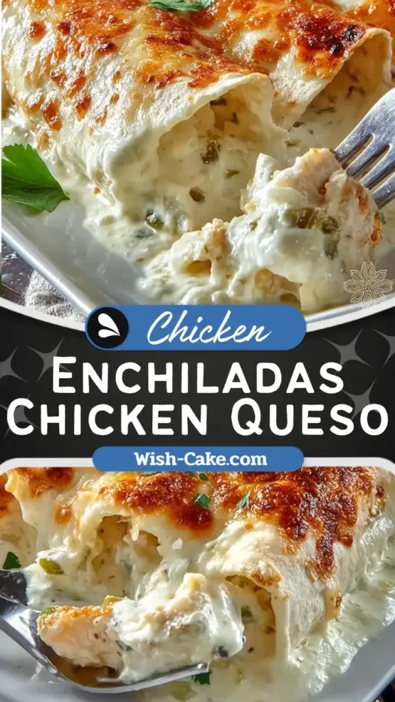 Creamy Enchiladas Chicken Queso Skillet Style Irresistible Comfort