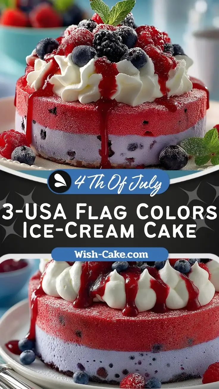 Frozen 3 Flag Ice Cream Cake Delight