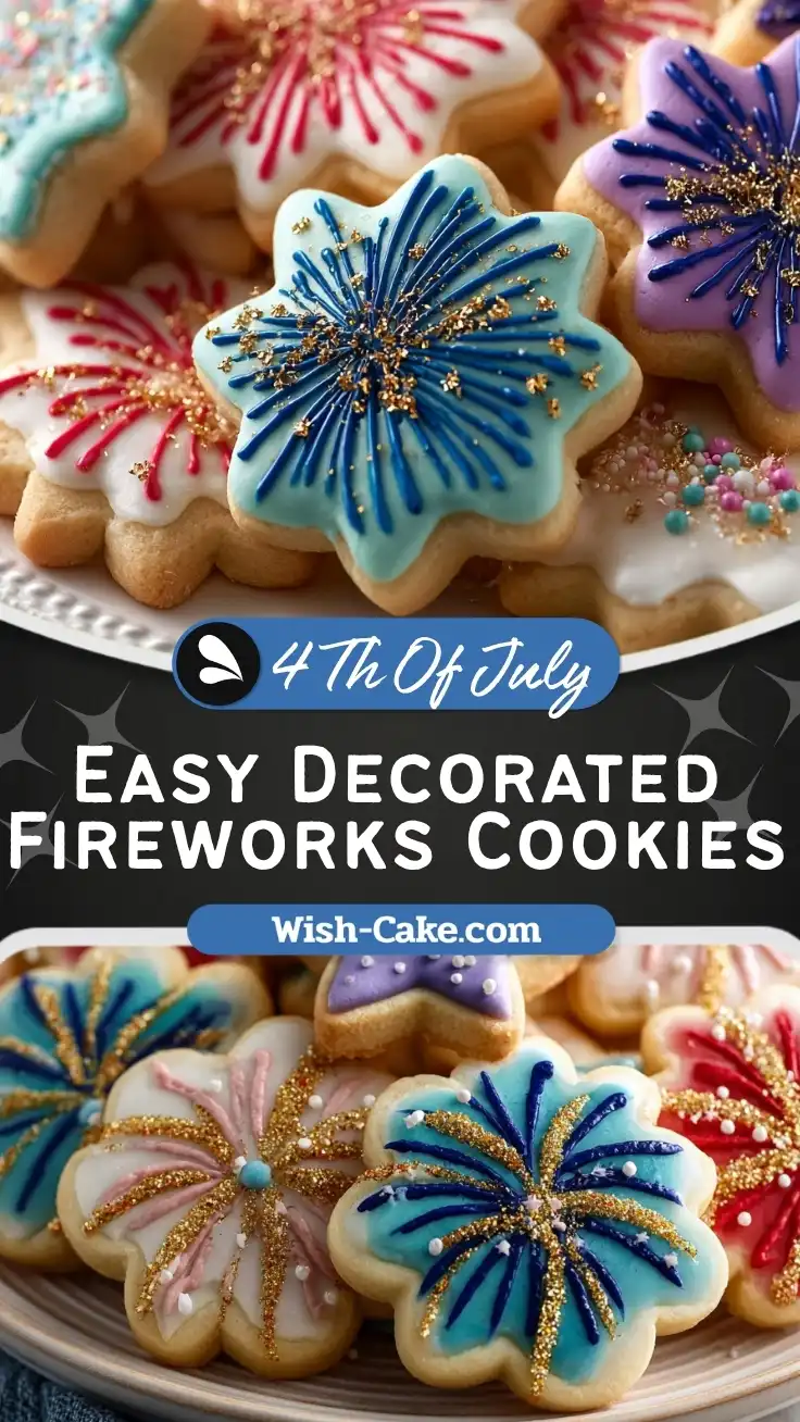Holiday Patriotic Decorated Fireworks Cookies Delight