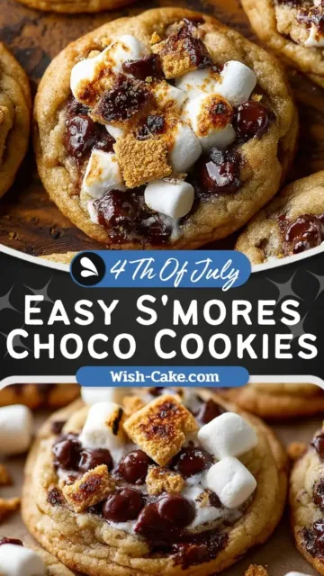 Toasted S'mores Chocolate Patriotic Cookies Delight