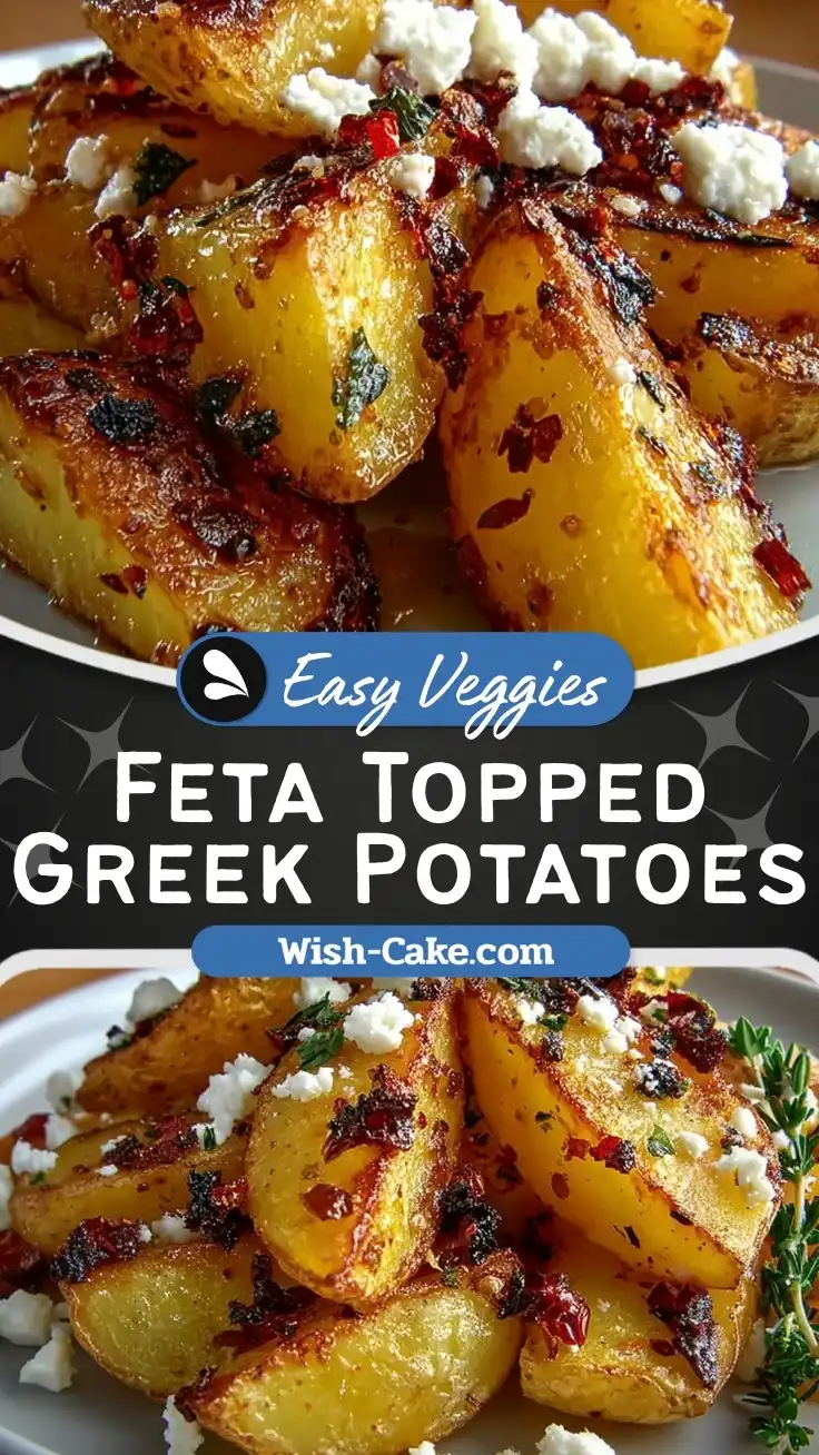 Feta Topped Greek Roast Potatoes Irresistible Recipe