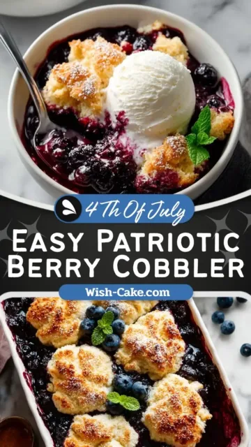Patriotic Berry Cobbler Summer Dessert Magic