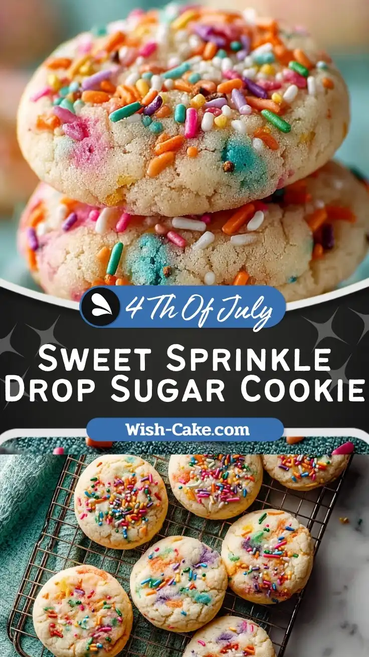 Patriotic Sweet Sprinkle Drop Sugar Cookie Delight