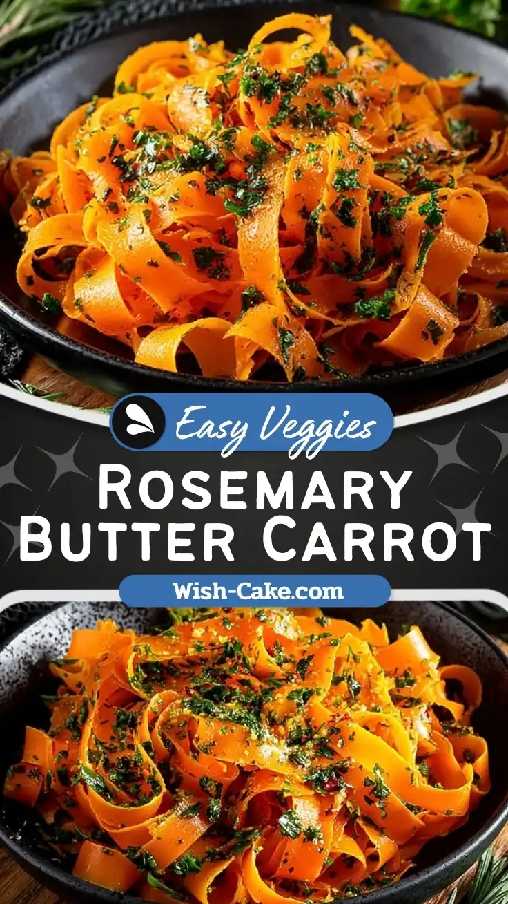 Simple Rosemary Butter Carrot Ribbons Delight - Wish-Cake.com