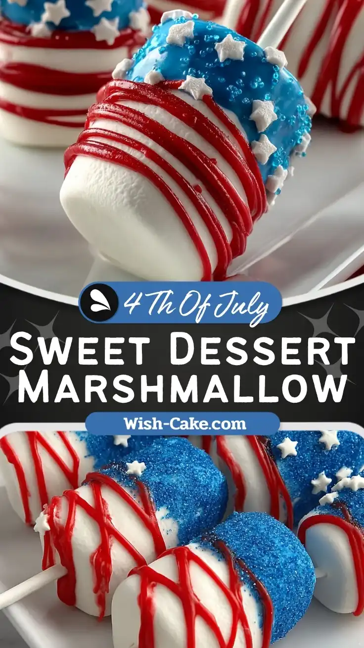 American Flag Sweet Marshmallow Pops Irresistible Treat