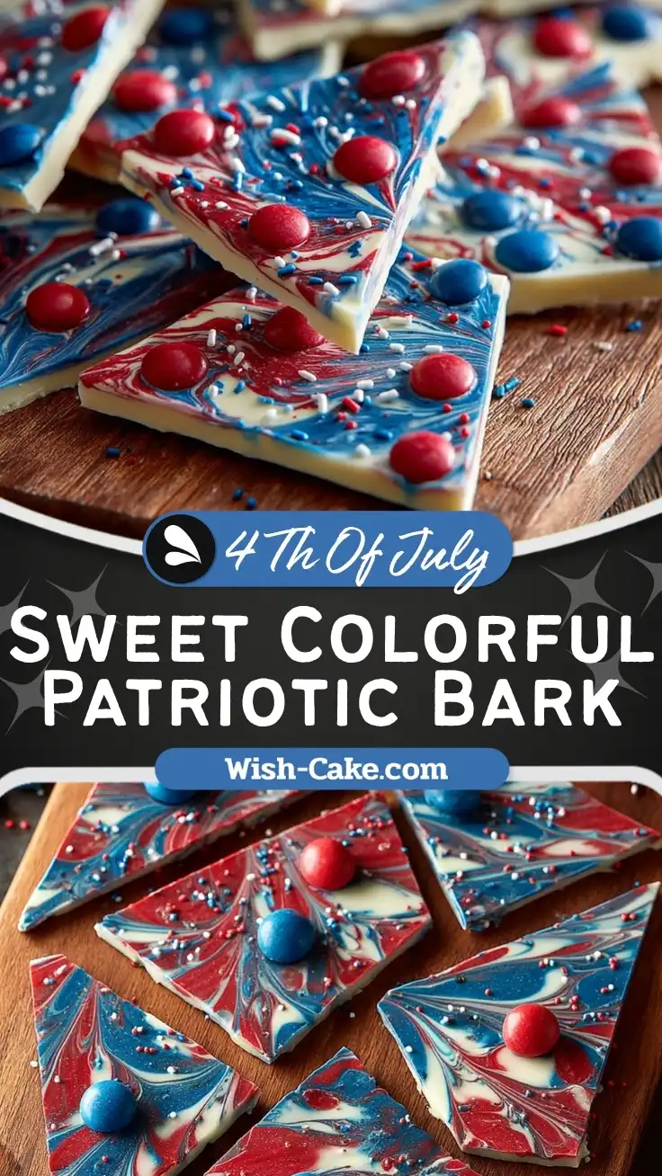 Sweet Colorful Patriotic Bark Dessert Irresistible Treat