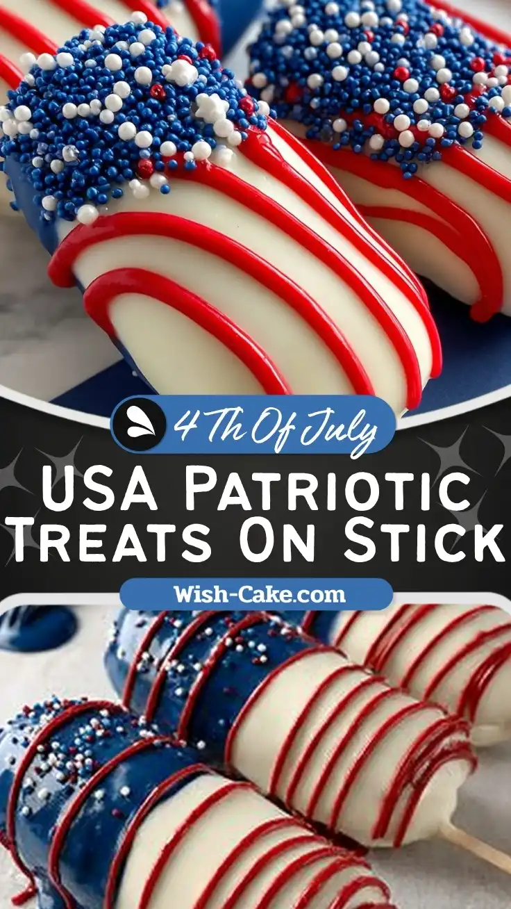 Simple USA Patriotic Treats On Stick That Wow Everyone