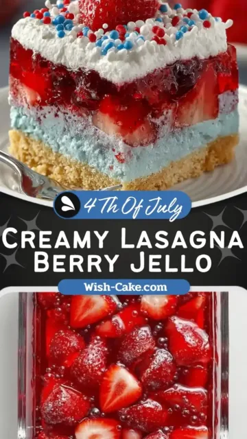 Creamy Lasagna Berry Jello Delight