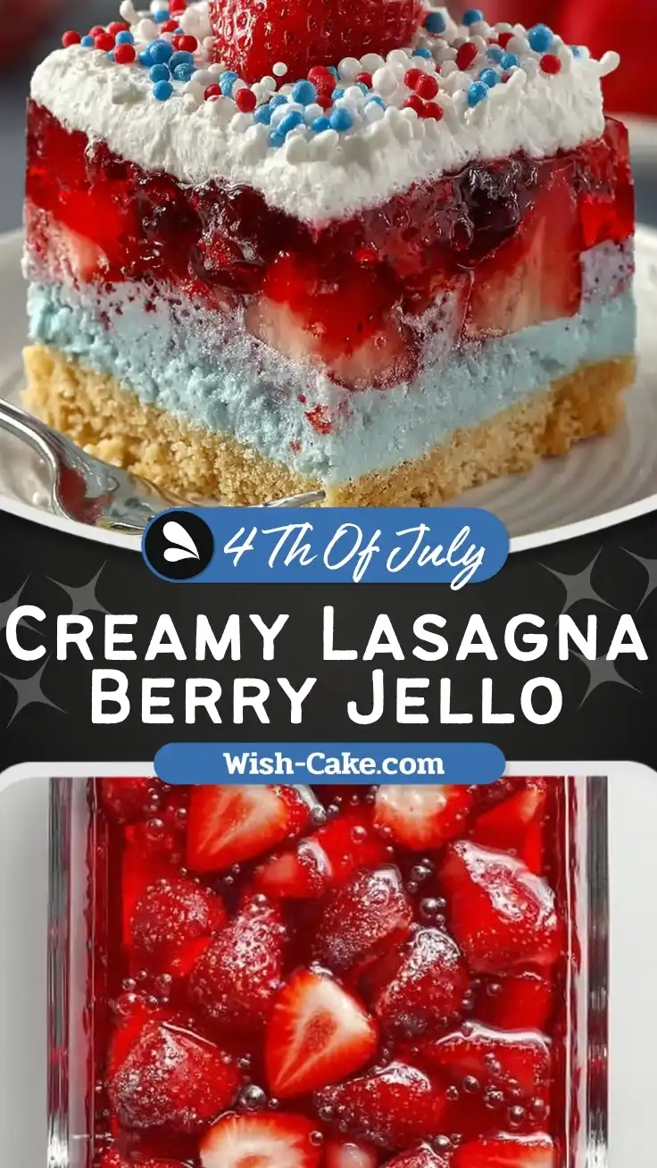 Creamy Lasagna Berry Jello Delight