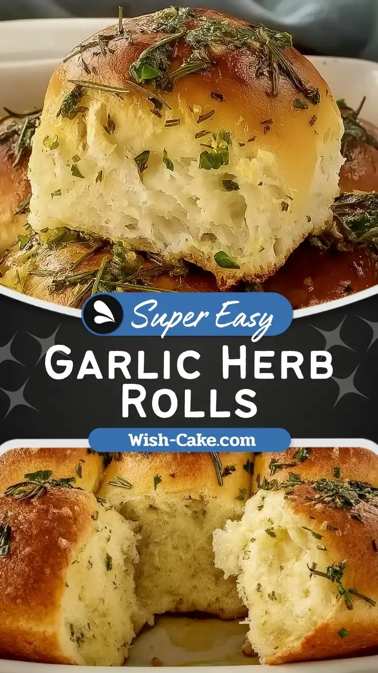 Fluffy Garlic Herb Rolls