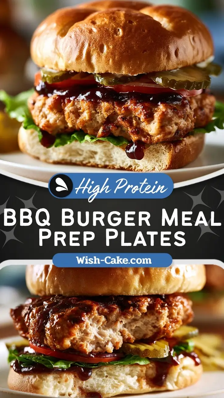 Air Fryer BBQ Turkey Burger Meal Prep Plates