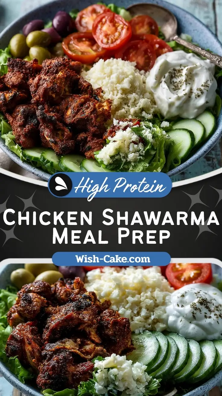 Air Fryer Chicken Shawarma Meal Prep Bowls