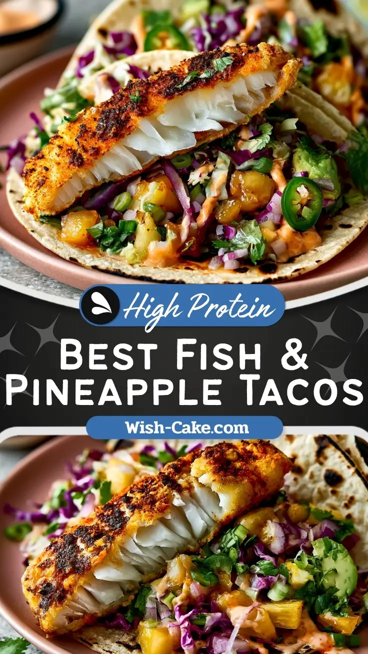 Crispy Air Fryer Fish Pineapple Tacos