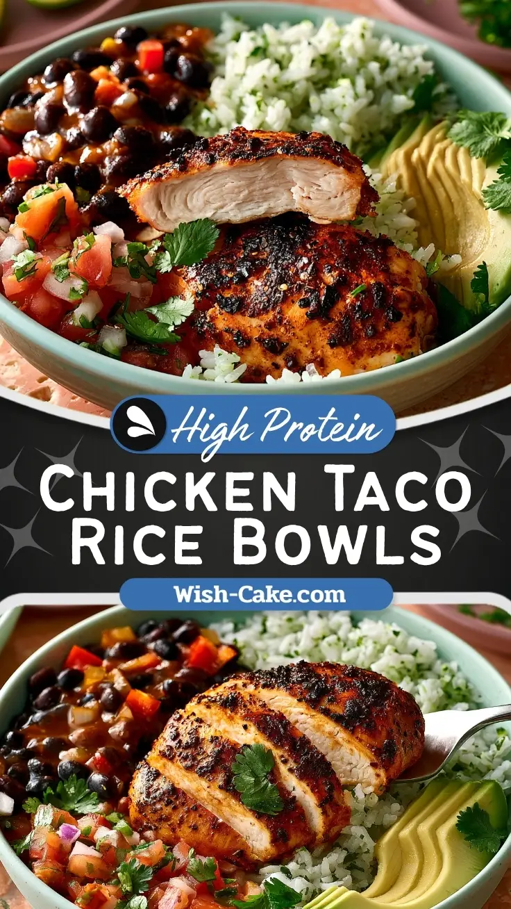 Easy Chicken Taco Rice Bowls