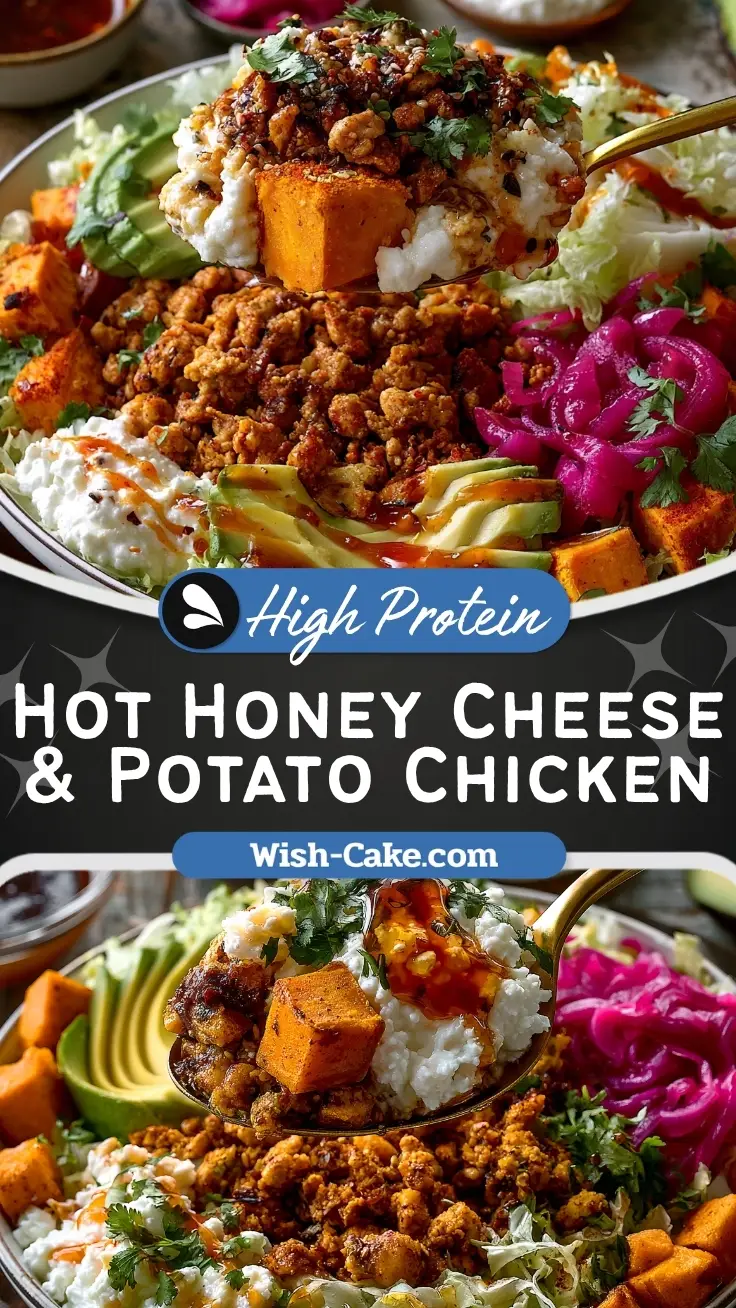 Spicy Hot Honey Chicken Sweet Potato Bowl