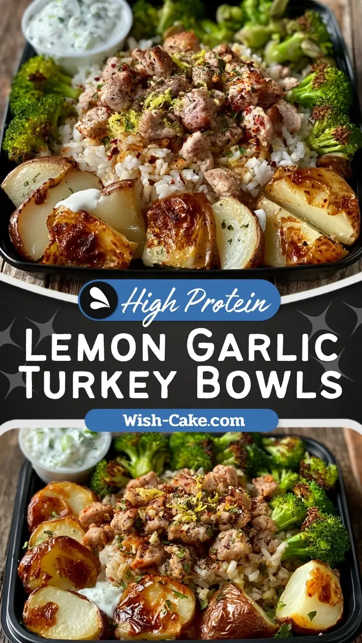 Savory Lemon Garlic Turkey Bowls